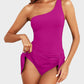 🏆Only £12.99 Last Day Promotion!🎁 👙⛱️ One Shoulder Skirted One Piece Swimsuit