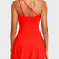 🏆Only £12.99 Last Day Promotion!🎁 👙⛱️ One Shoulder Skirted One Piece Swimsuit