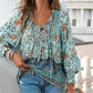 🌷LAST DAY SALE 50% OFF🌷Women's Fashion Printed v-Neck Long Sleeve Shirt