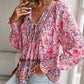🌷LAST DAY SALE 50% OFF🌷Women's Fashion Printed v-Neck Long Sleeve Shirt