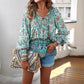 🌷LAST DAY SALE 50% OFF🌷Women's Fashion Printed v-Neck Long Sleeve Shirt