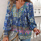 🌷LAST DAY SALE 50% OFF🌷Women's Fashion Printed v-Neck Long Sleeve Shirt
