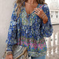 🌷LAST DAY SALE 50% OFF🌷Women's Fashion Printed v-Neck Long Sleeve Shirt