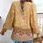 🌷LAST DAY SALE 50% OFF🌷Women's Fashion Printed v-Neck Long Sleeve Shirt