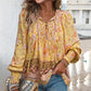 🌷LAST DAY SALE 50% OFF🌷Women's Fashion Printed v-Neck Long Sleeve Shirt