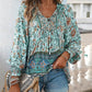 🌷LAST DAY SALE 50% OFF🌷Women's Fashion Printed v-Neck Long Sleeve Shirt